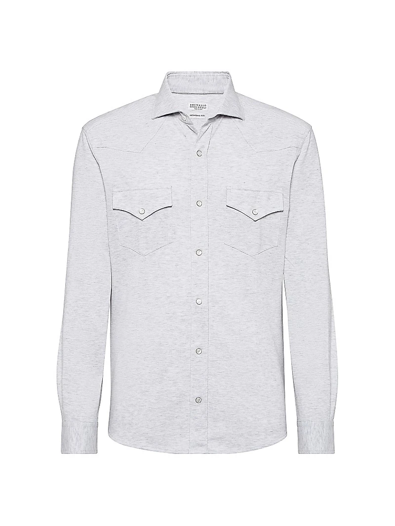 Cotton Piqué Western Shirt