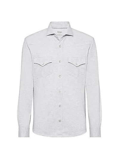 Cotton Piqué Western Shirt