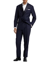 Tuxedo with One and a Half Breasted Jacket Double Pleated Trousers