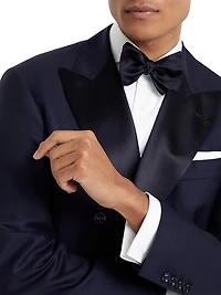 Tuxedo with One and a Half Breasted Jacket Double Pleated Trousers