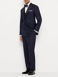 Tuxedo with One and a Half Breasted Jacket Double Pleated Trousers