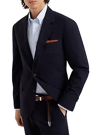 Super 150s Lightweight Wool and Silk Blazer