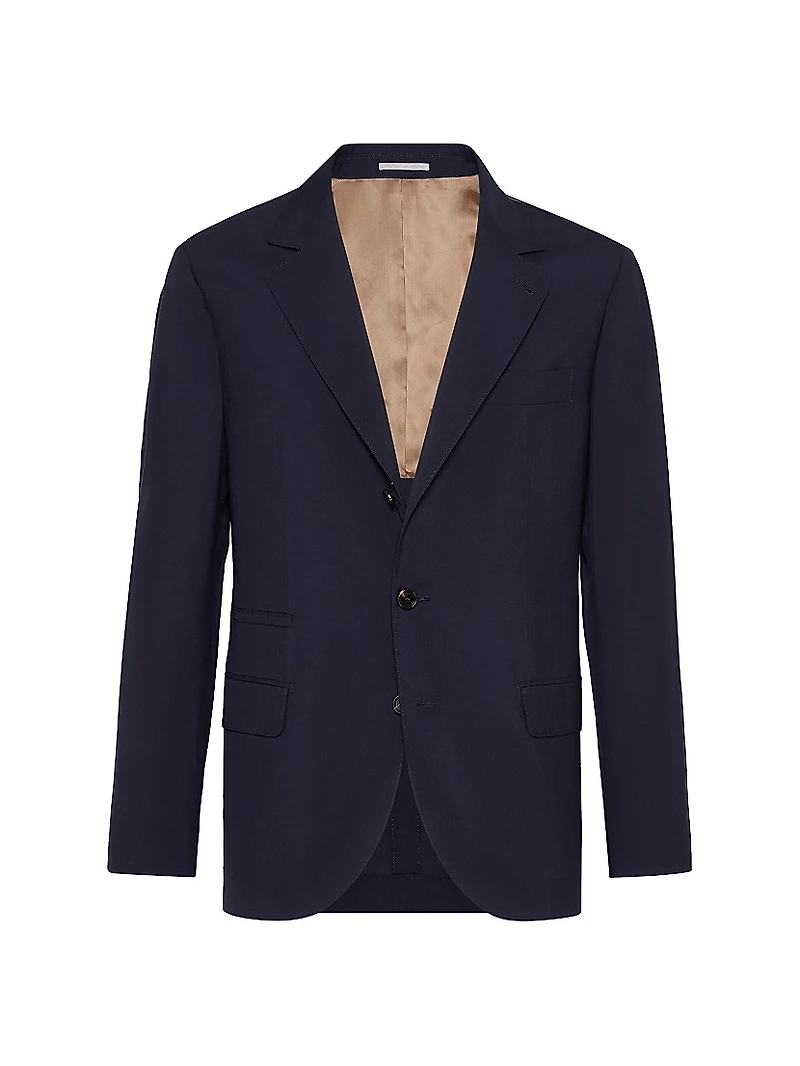 Super 150s Lightweight Wool and Silk Blazer