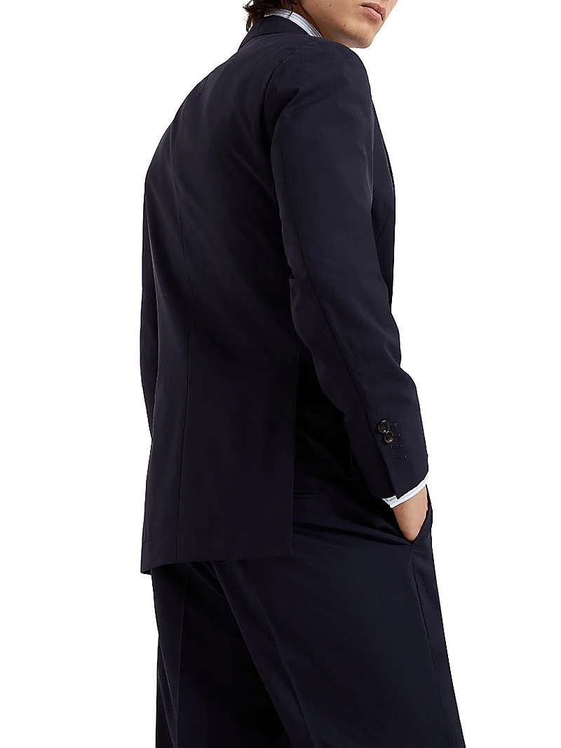 Super 150s Lightweight Wool and Silk Blazer