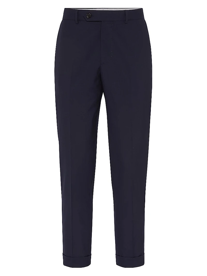 Super 150s Lightweight Virgin Wool and Silk Trousers