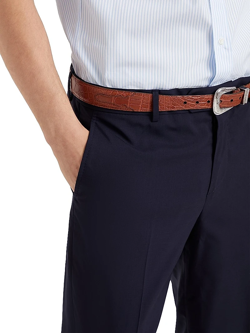 Super 150s Lightweight Virgin Wool and Silk Trousers