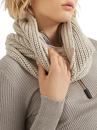 Cashmere and Silk Dazzling Rib Knit Neck Warmer