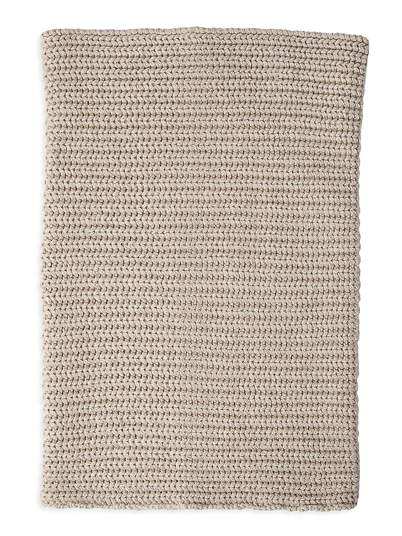 Cashmere and Silk Dazzling Rib Knit Neck Warmer
