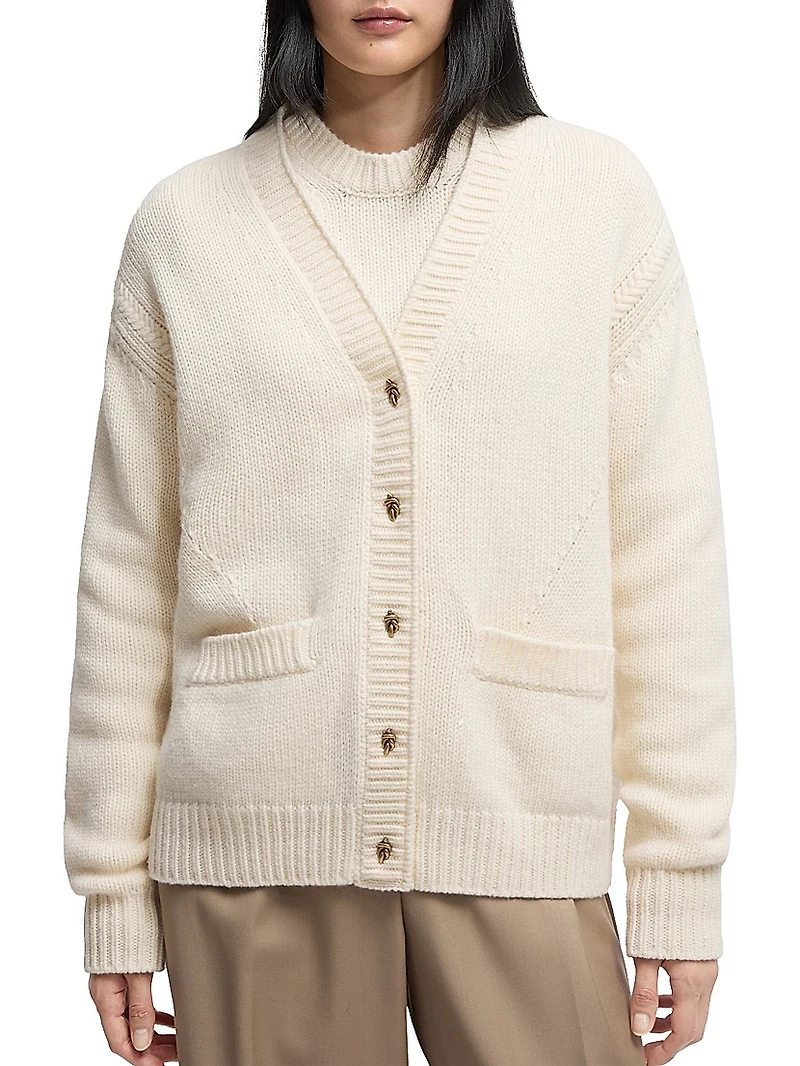 V-Neck Cardigan Wool & Cashmere