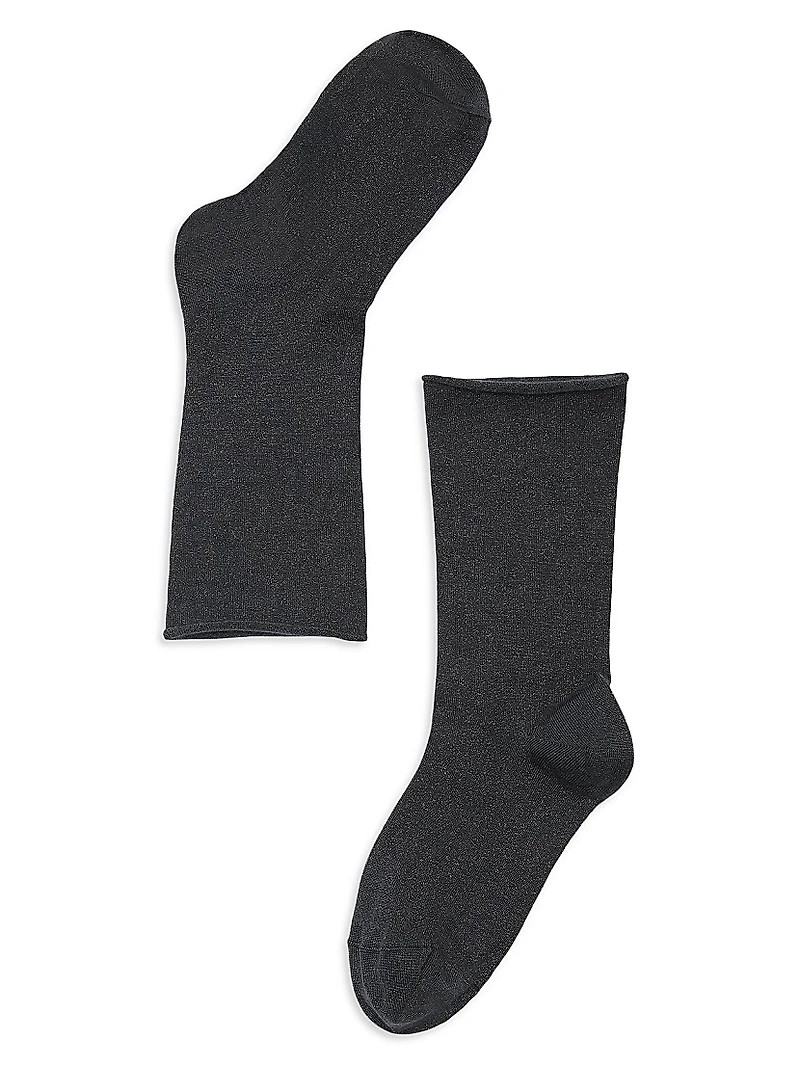 Cashmere and Silk Sparkling Knit Socks