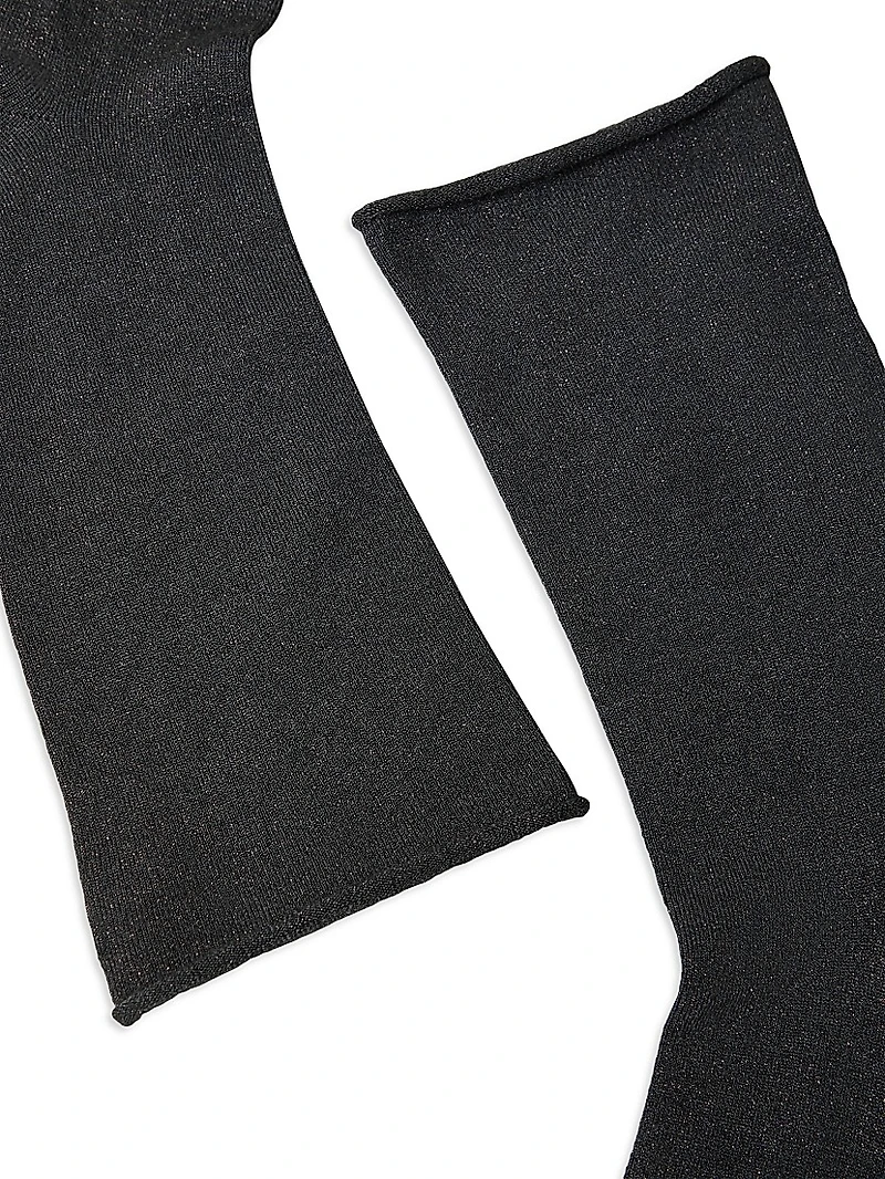 Cashmere and Silk Sparkling Knit Socks