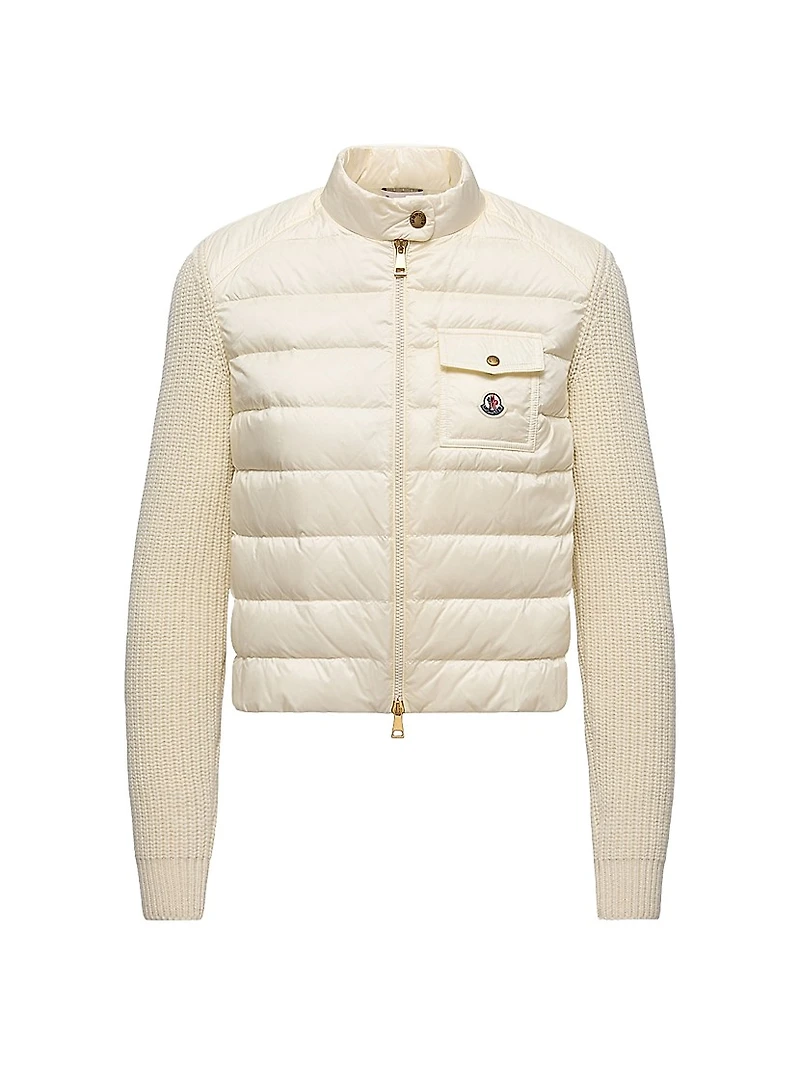 Down-Filled Cardigan Wool