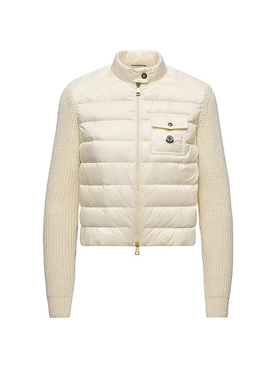 Down-Filled Cardigan Wool