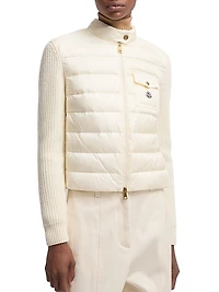 Down-Filled Cardigan Wool