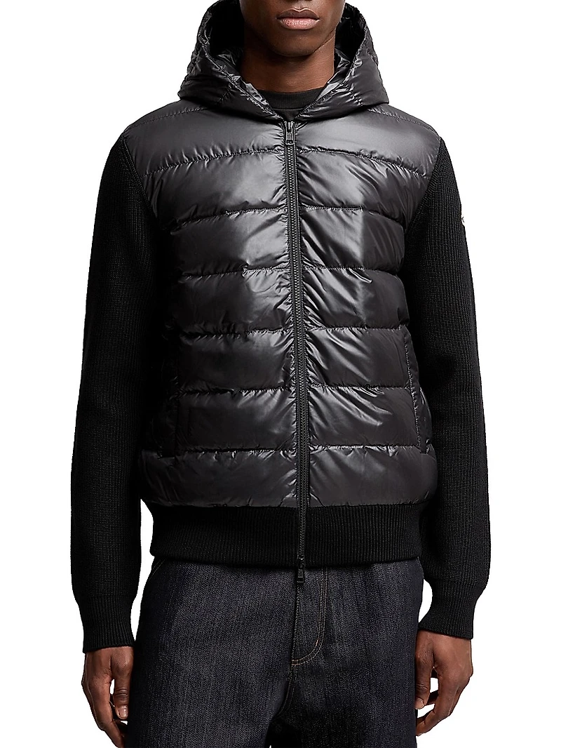 Down-Filled Hoodie Wool