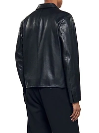 Zip-Up Leather Jacket