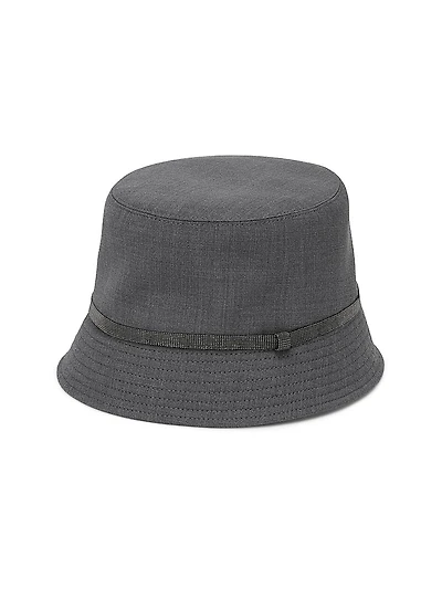 Tropical Luxury Wool Bucket Hat with Shiny Band