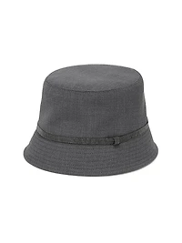 Tropical Luxury Wool Bucket Hat with Shiny Band
