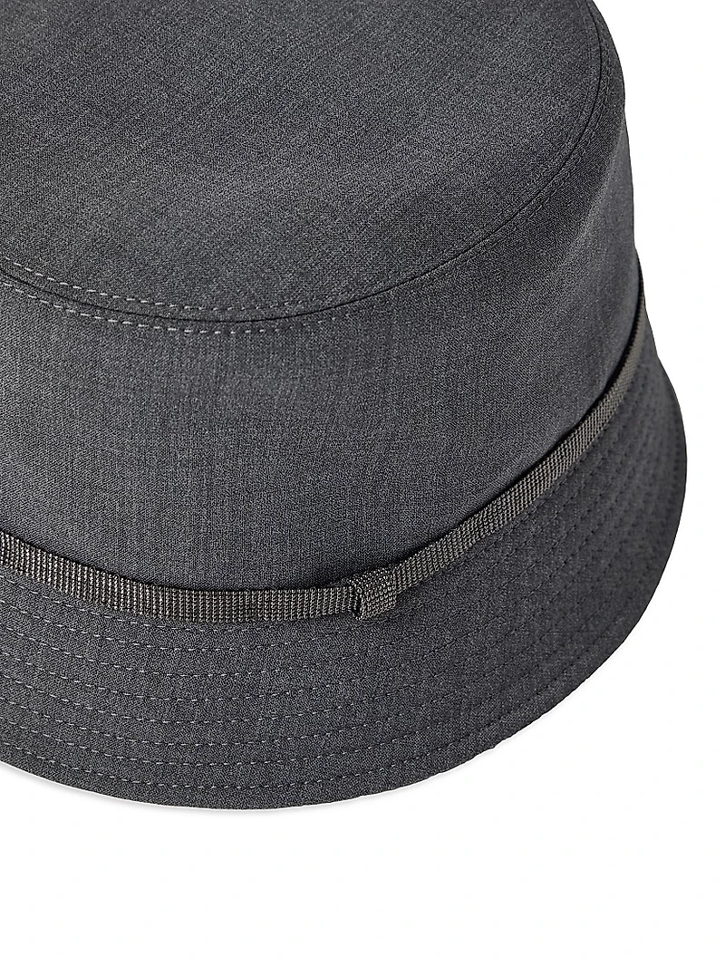 Tropical Luxury Wool Bucket Hat with Shiny Band