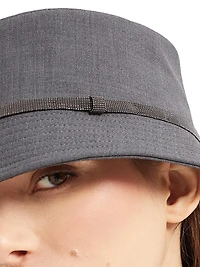 Tropical Luxury Wool Bucket Hat with Shiny Band