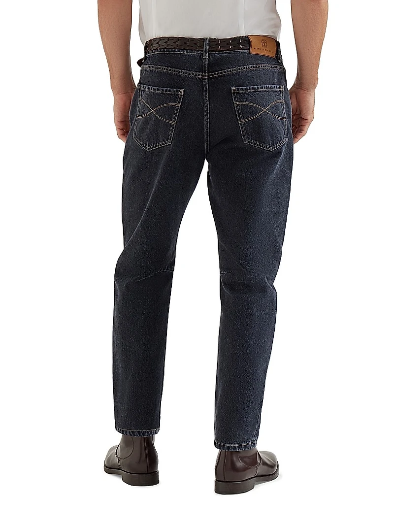 Shadow Denim Leisure Fit Five Pocket Jeans