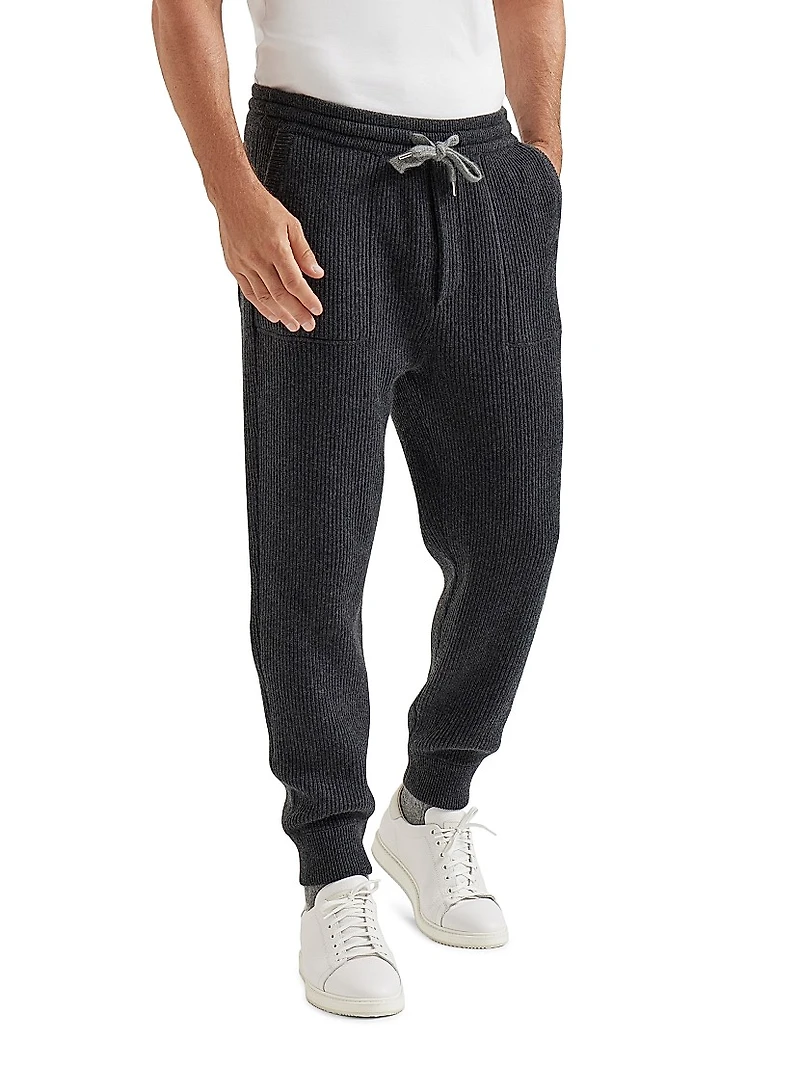 Cashmere English Rib Knit Joggers