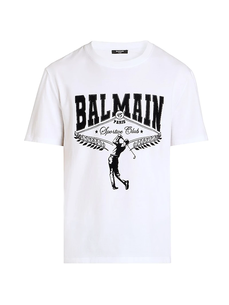 Flock Logo Cotton T-Shirt