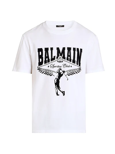 Flock Logo Cotton T-Shirt