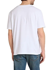 Flock Logo Cotton T-Shirt