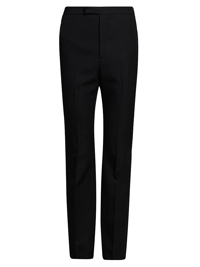 Wool Slim Bootcut Trousers