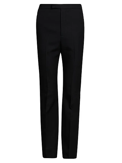 Wool Slim Bootcut Trousers