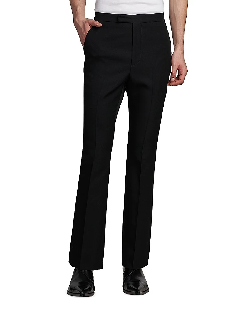 Wool Slim Bootcut Trousers