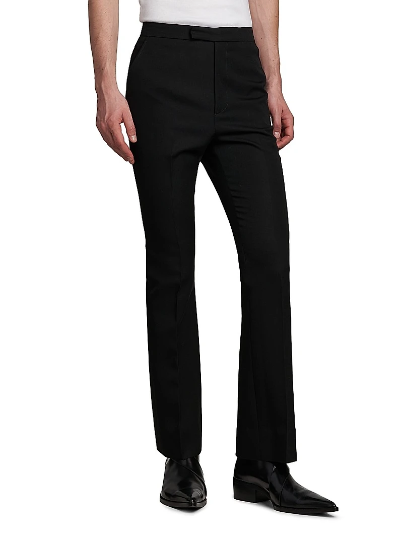 Wool Slim Bootcut Trousers