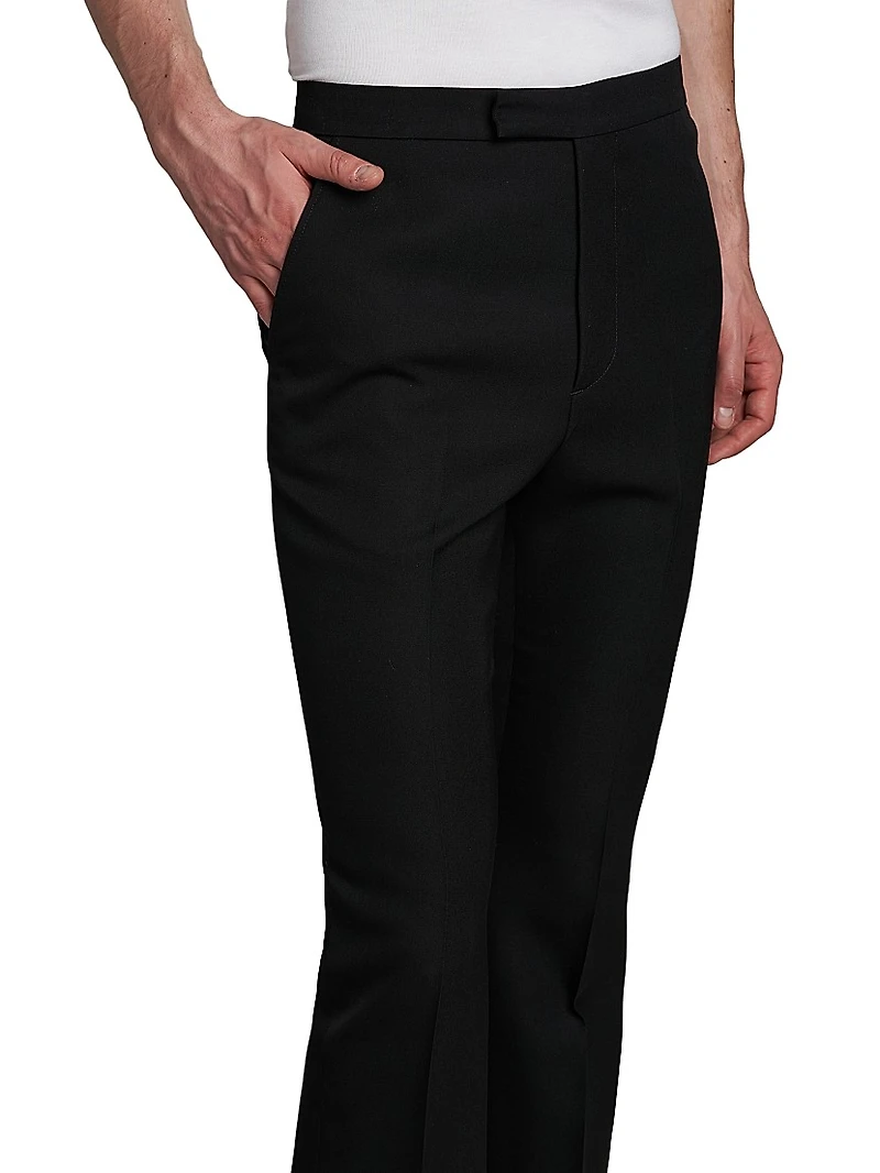 Wool Slim Bootcut Trousers