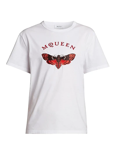 Moth Logo Cotton T-Shirt