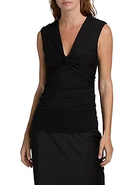 Luca Twisted Stretch Jersey Top