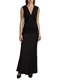 Luca Twisted Stretch Jersey Top