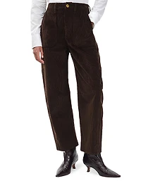 Charlie Corduroy Barrel-Leg Pants