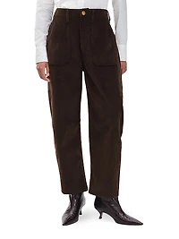 Charlie Corduroy Barrel-Leg Pants