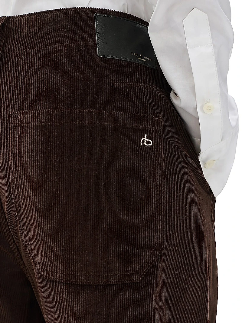 Charlie Corduroy Barrel-Leg Pants
