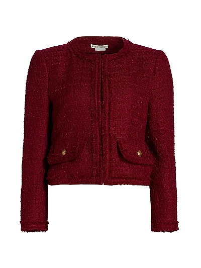 Landon Tweed Crop Jacket