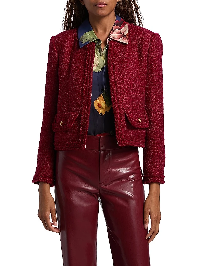 Landon Tweed Crop Jacket