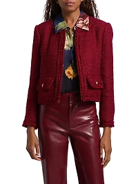 Landon Tweed Crop Jacket