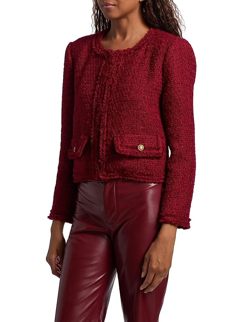 Landon Tweed Crop Jacket