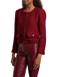 Landon Tweed Crop Jacket
