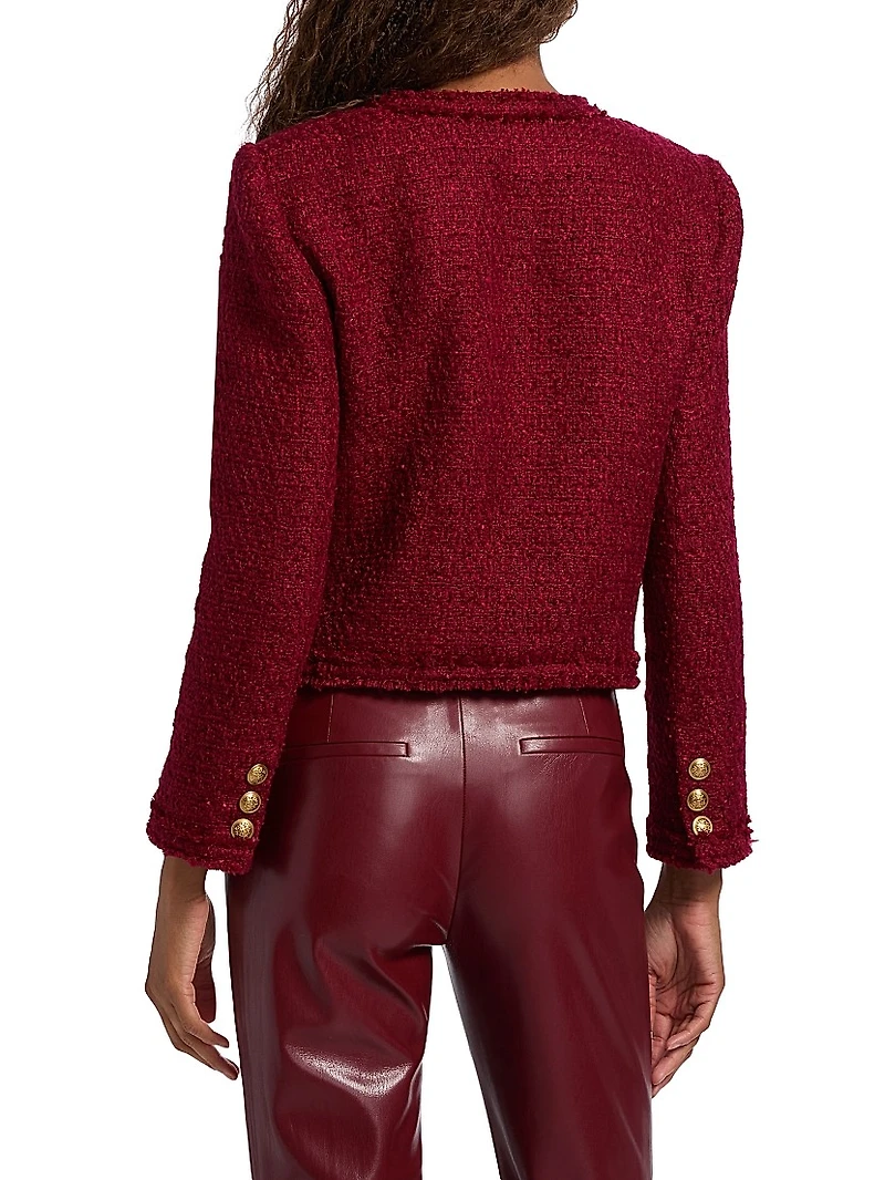 Landon Tweed Crop Jacket
