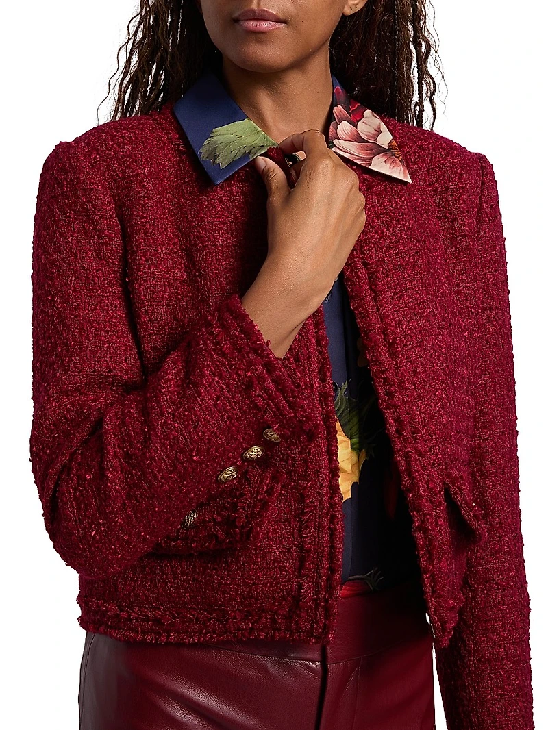 Landon Tweed Crop Jacket