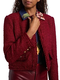 Landon Tweed Crop Jacket