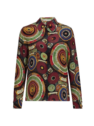 Willa Abstract Silk Blouse
