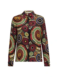 Willa Abstract Silk Blouse